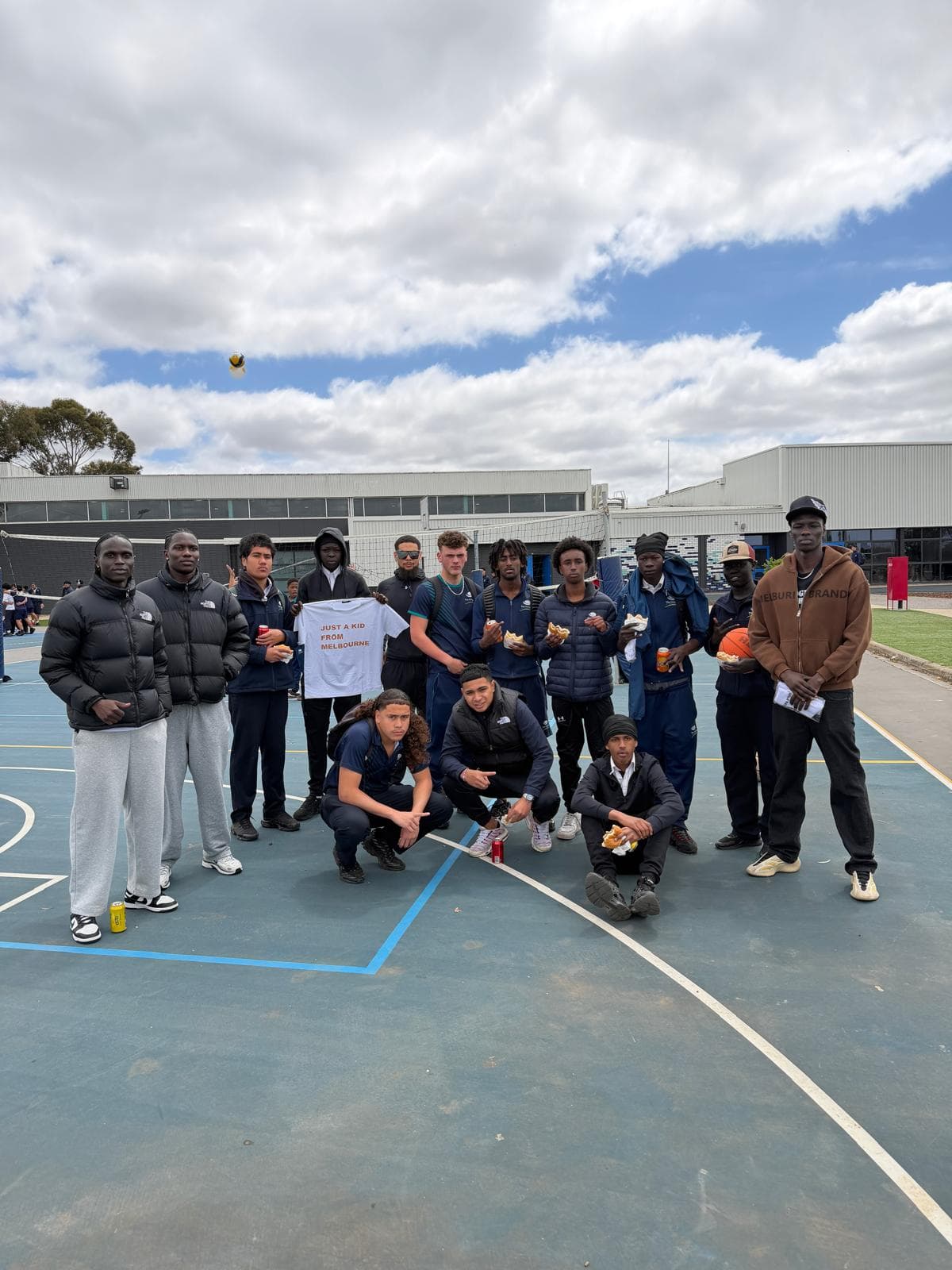 Young people gathered together after a community activity